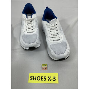 Men’s NWOT BNQ Wide Lace Up Sneakers White Blue Us 12 Eu 46 Uk 11 Mesh